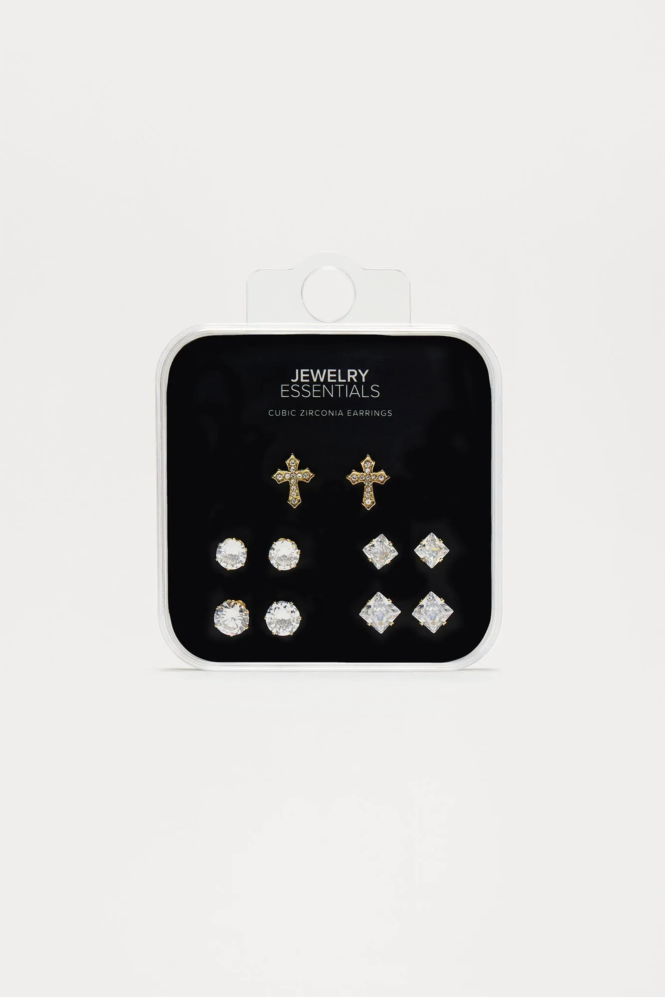 Bless Me Cross Earing Set - Gold