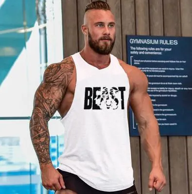 Bodybuilding Men Tank Top workout BEAST