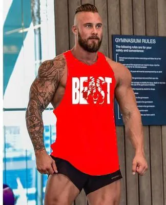 Bodybuilding Men Tank Top workout BEAST