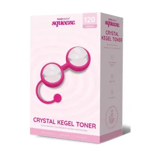 Bodywand Squeeze Crystal Kegel Toner - Glass Weighted Kegel Balls Set