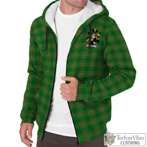 Brady Irish Clan Tartan Sherpa Hoodie with Coat of Arms