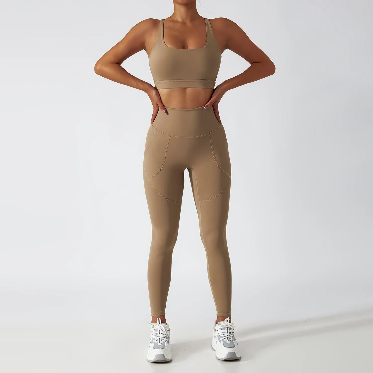 breathable waist-hip long workout sets