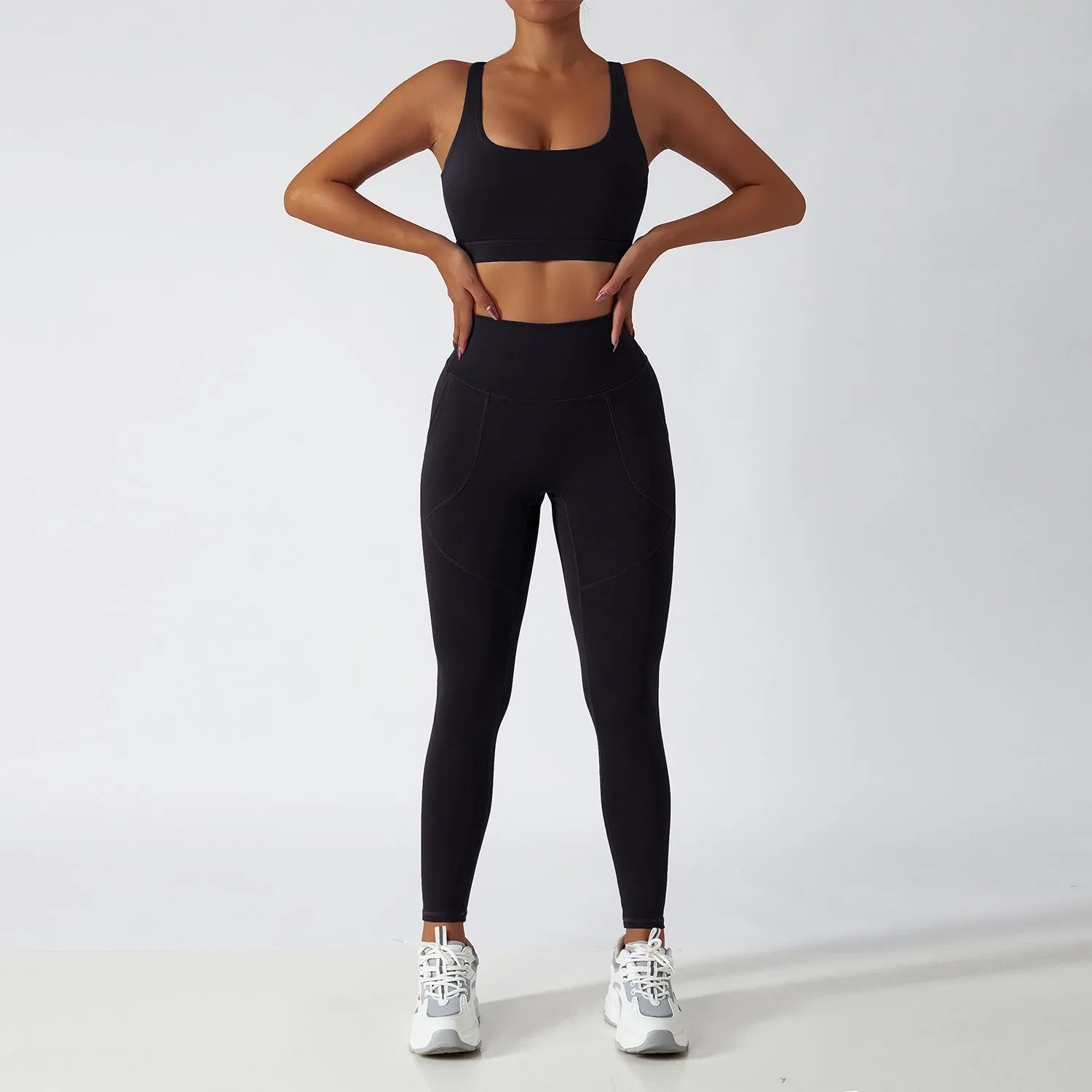 breathable waist-hip long workout sets