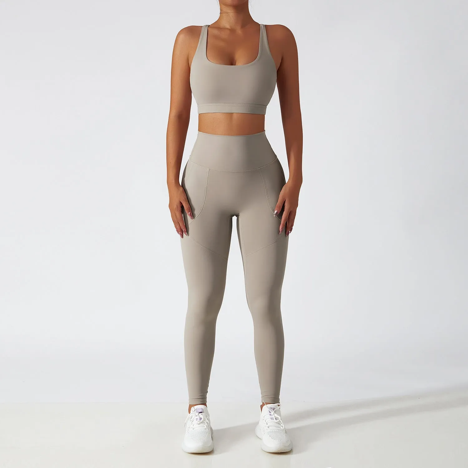 breathable waist-hip long workout sets