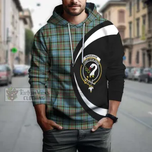 Brisbane Tartan Hoodie with Family Crest Circle Style