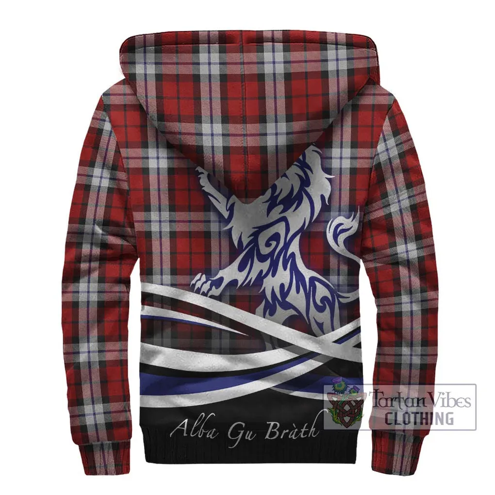 Brodie Dress Tartan Sherpa Hoodie with Alba Gu Brath Regal Lion Emblem