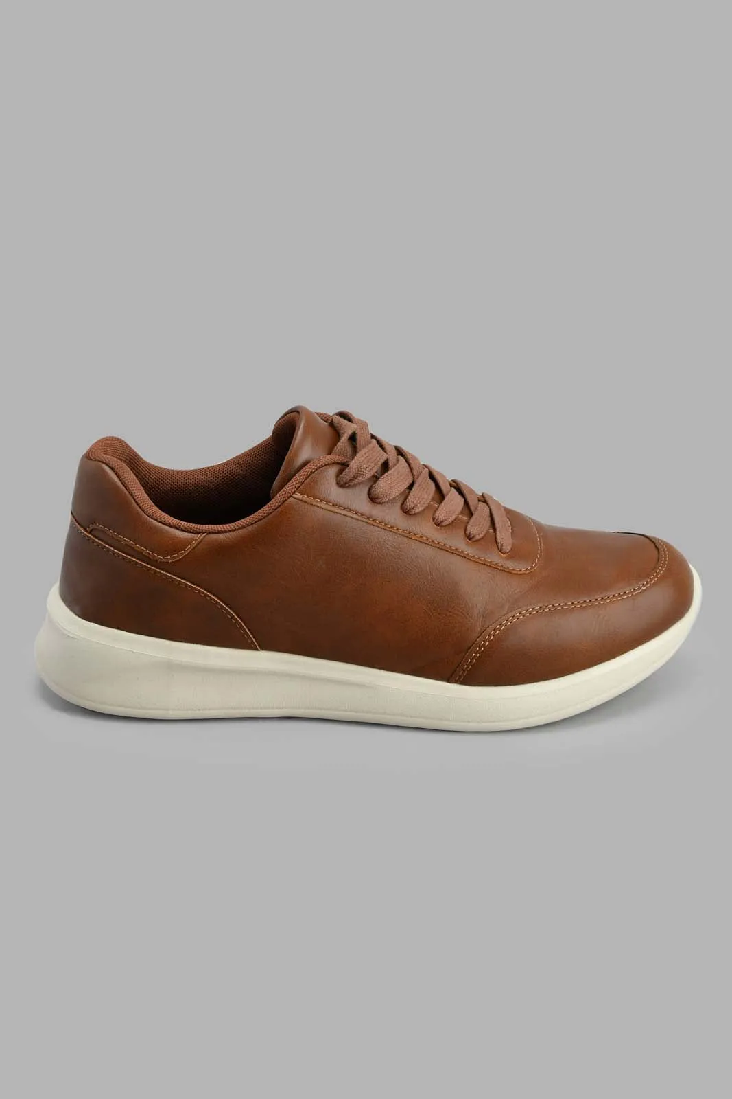 Brown Lace-Up Sneaker