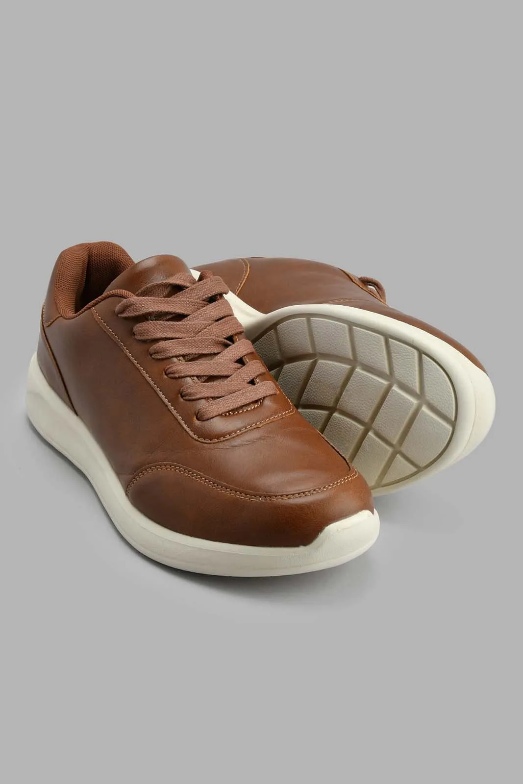 Brown Lace-Up Sneaker