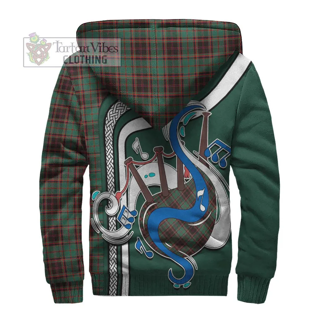 Buchan Ancient Tartan Sherpa Hoodie with Epic Bagpipe Style