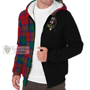 Byres (Byses) Tartan Sherpa Hoodie with Family Crest and Half Of Me Style