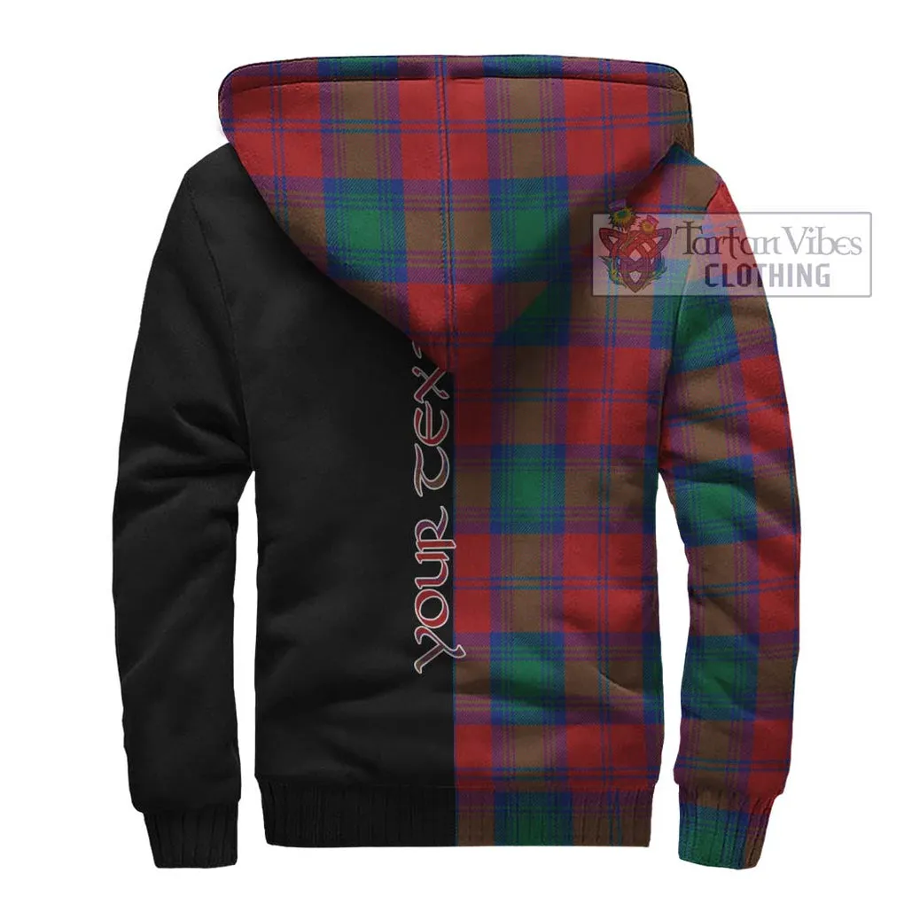 Byres (Byses) Tartan Sherpa Hoodie with Family Crest and Half Of Me Style