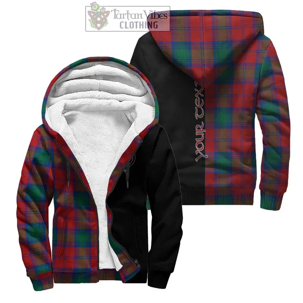 Byres (Byses) Tartan Sherpa Hoodie with Family Crest and Half Of Me Style