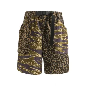 Camo/Animal Print Patchwork Shorts