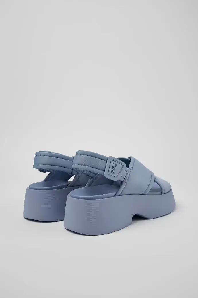 Camper Sandal: Tasha Blue Cross-strap