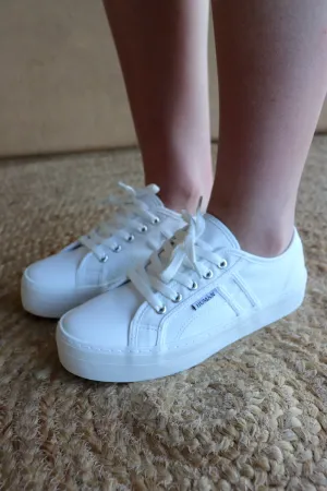 Cass Leather Sneakers - White