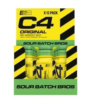 Cellucor C4 Original Pre-Workout Shot, Sour Batch Bros - 12 x 60 ml