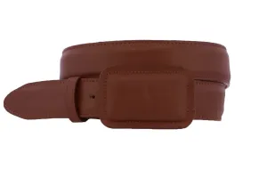 Chedron Western Cowboy Belt Solid Leather - Rodeo Buckle