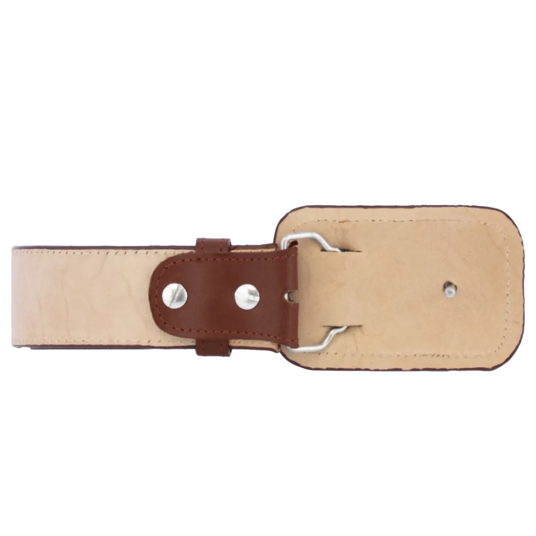 Chedron Western Cowboy Belt Solid Leather - Rodeo Buckle