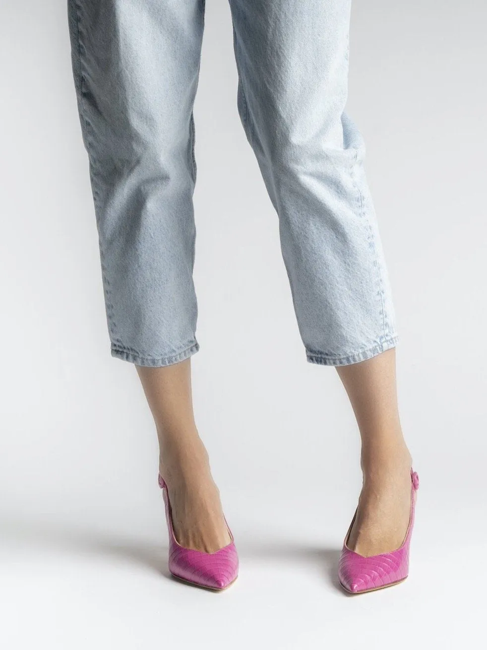 Cocco Fuchsia Sling Back Pumps