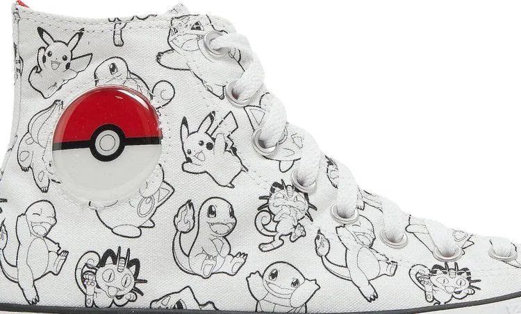 Converse Pokemon x Chuck Taylor All Star High Poke Ball Sneakers, white