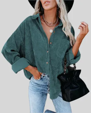 Corduroy shirt GREEN