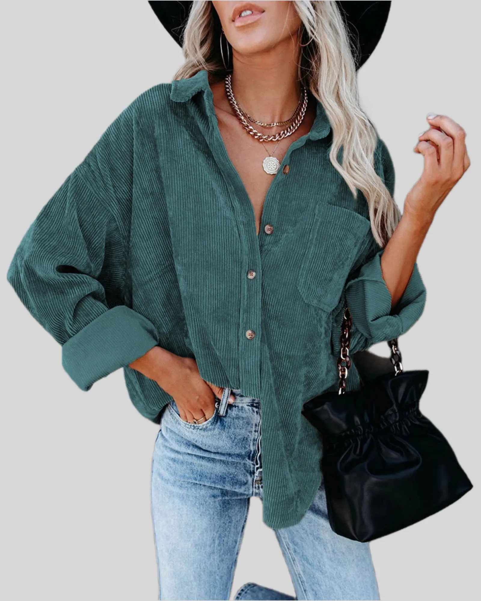 Corduroy shirt GREEN