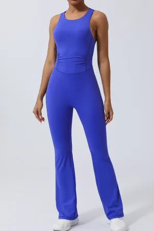 Crisscross Wide Strap Sleeveless Jumpsuit