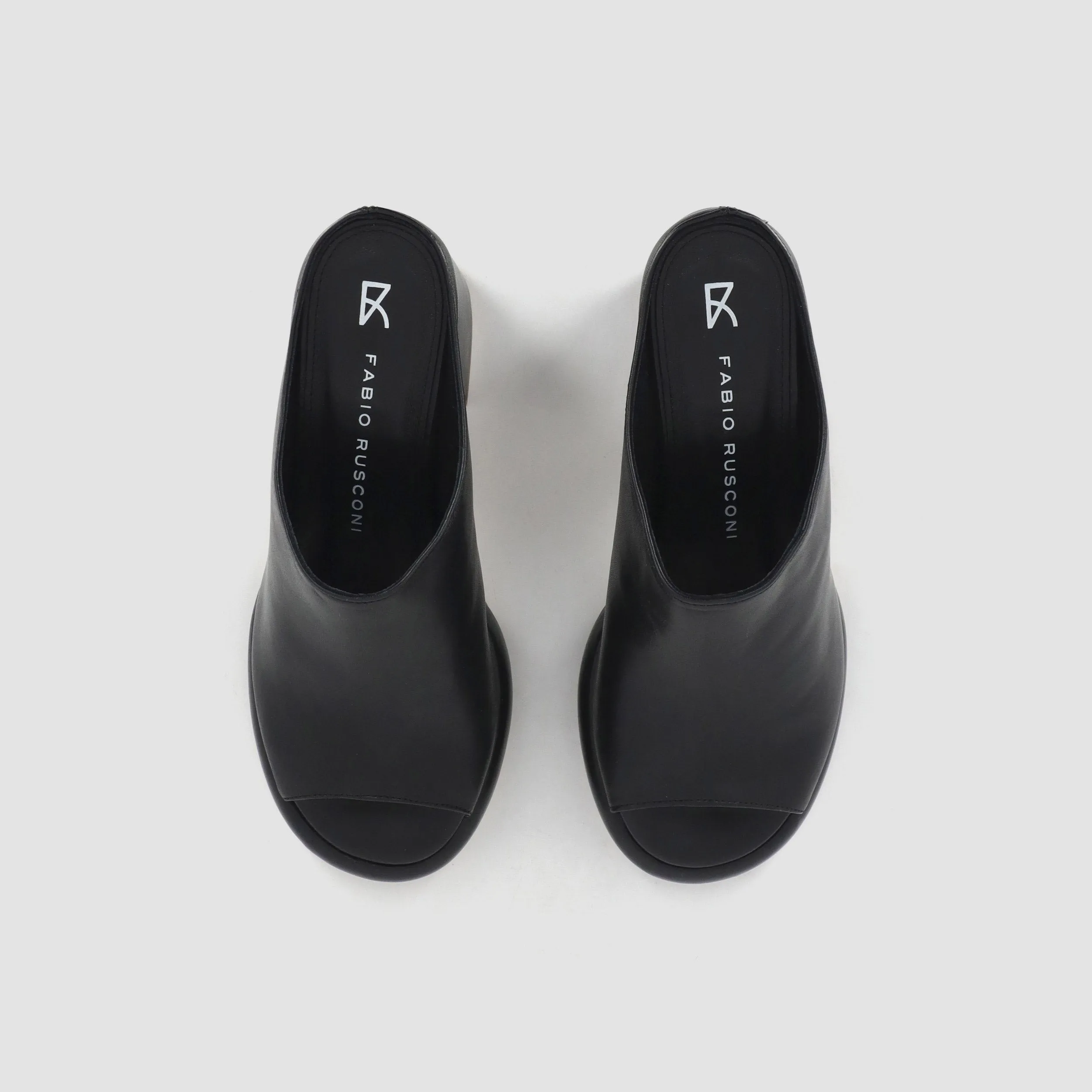 Doria Black Platform Mules