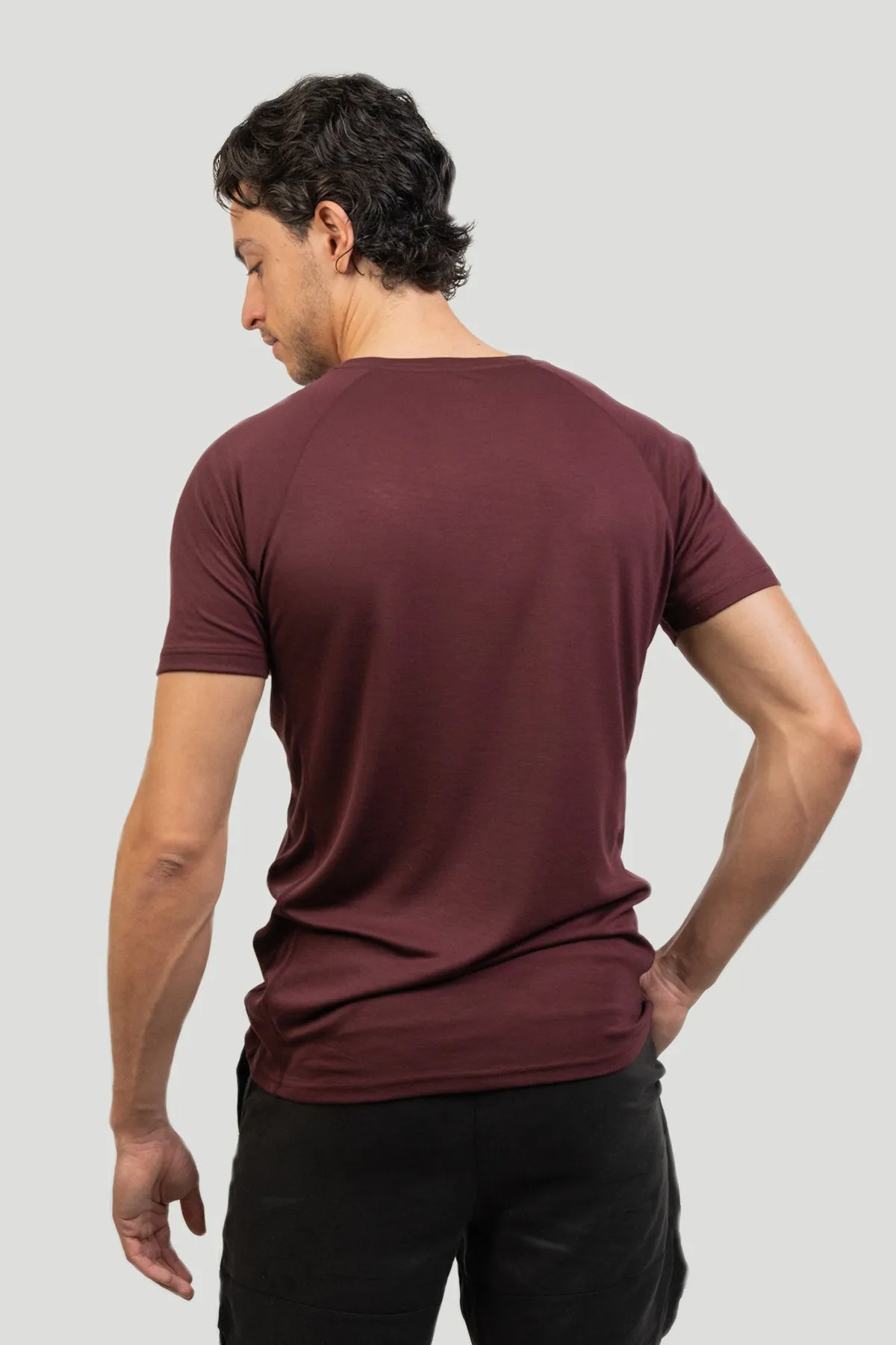 Eucalyptus Performance T-Shirt Mahogany Red