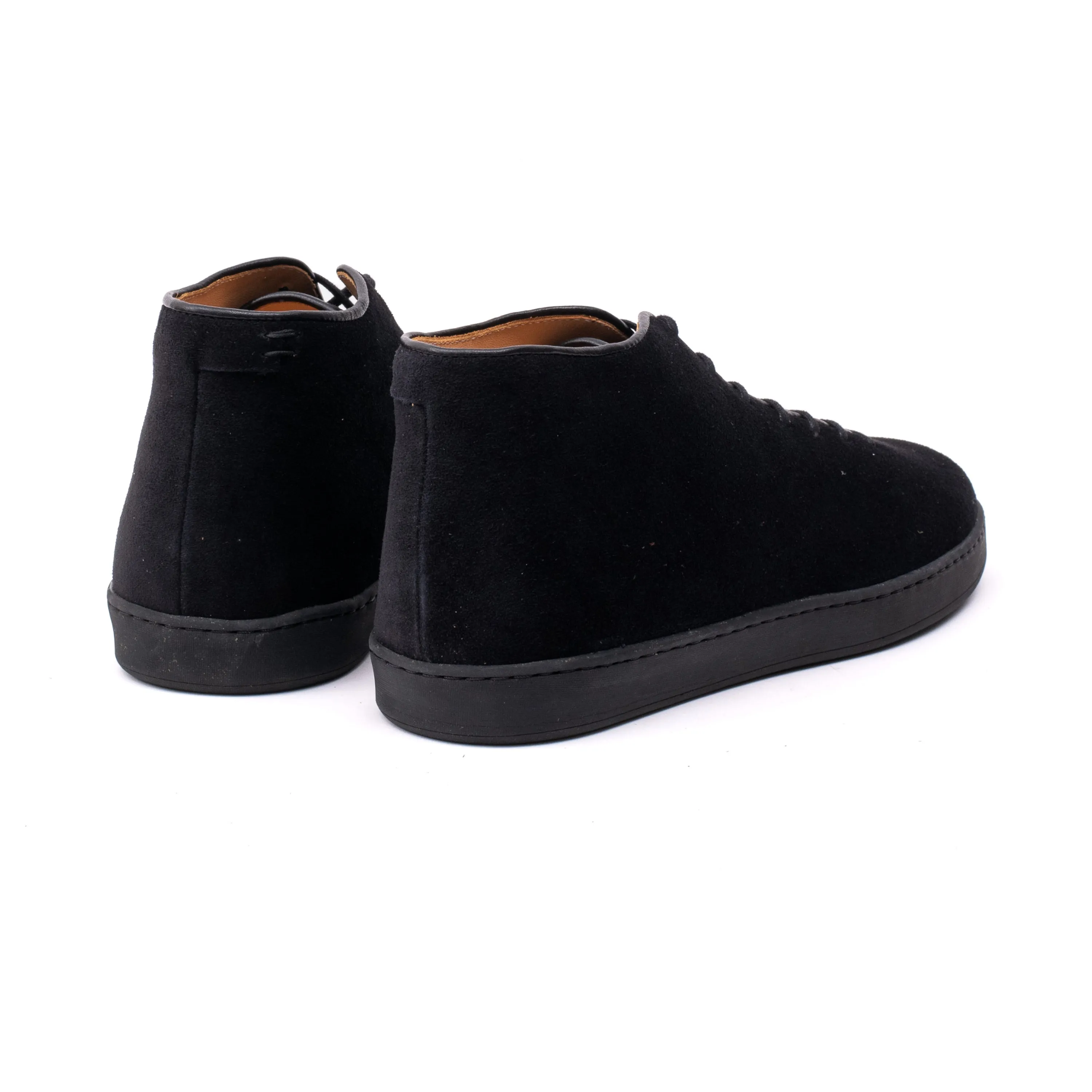 Everdon Wholecut Mid - Black Scottish Deer Suede