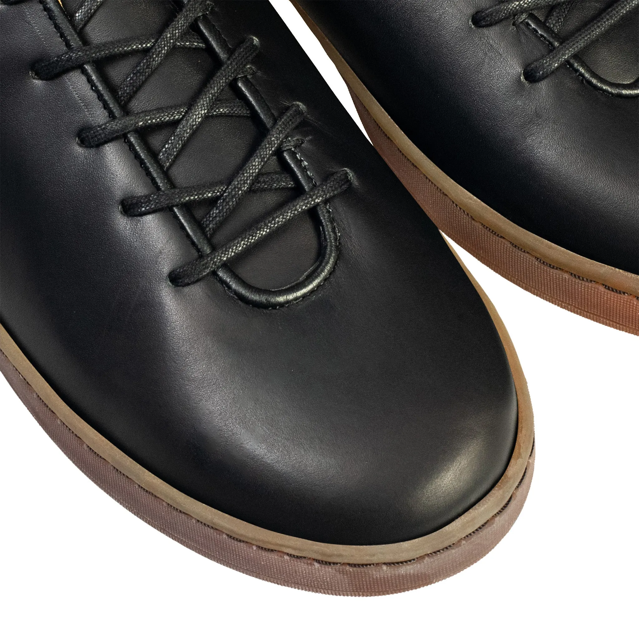 Everdon Wholecut Mid - Black Veg Tan Calf