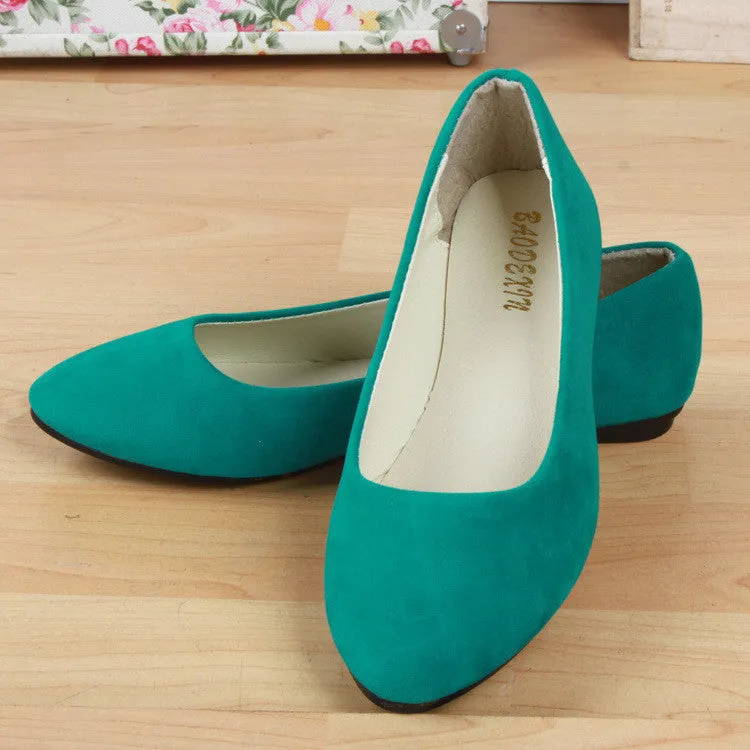 Fashion women shoes solid candy color patent PU shoes woman flats new ballet princess shoes