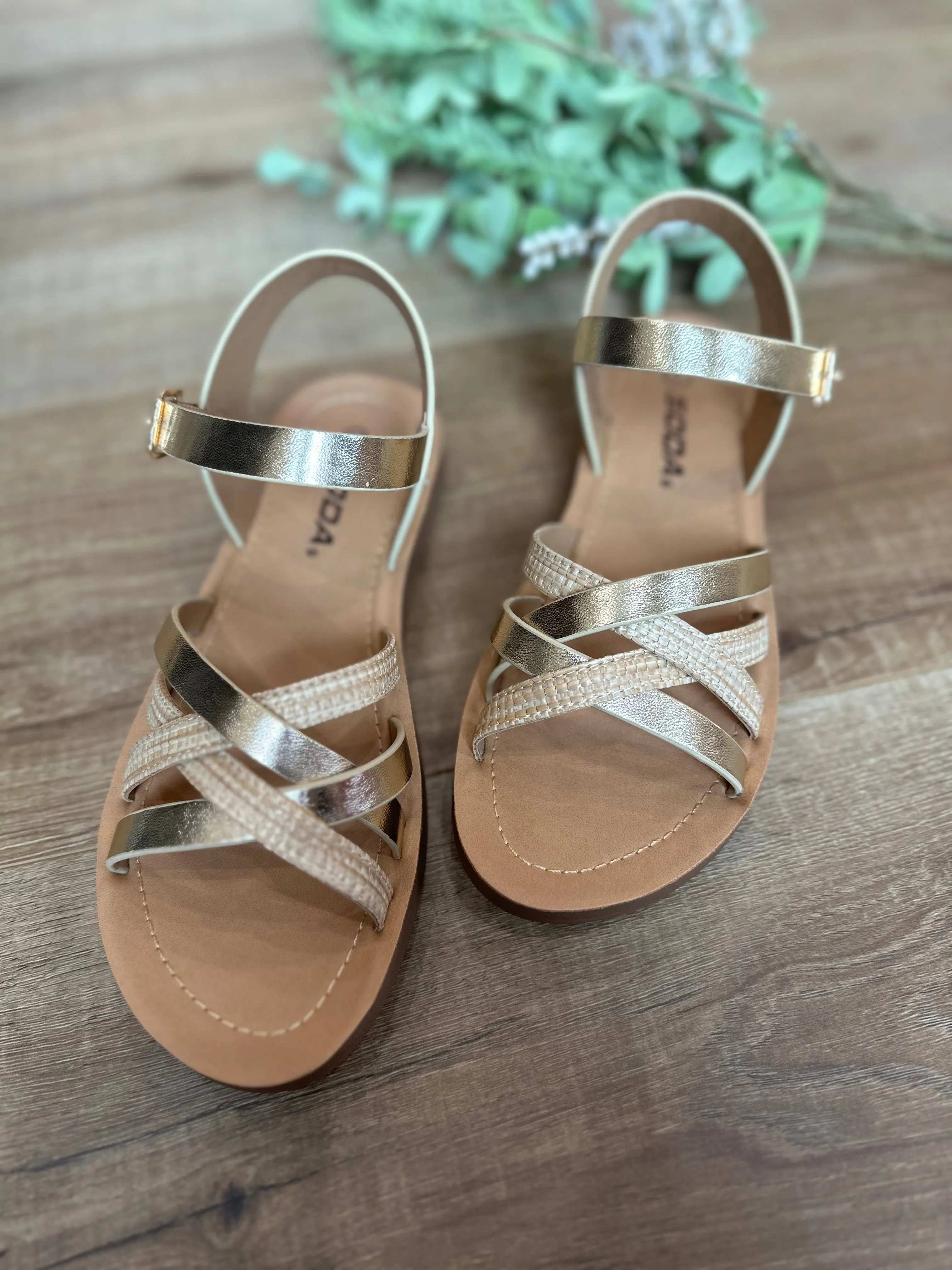 FINAL SALE ~ Lev Criss Cross Sandal (SODA)