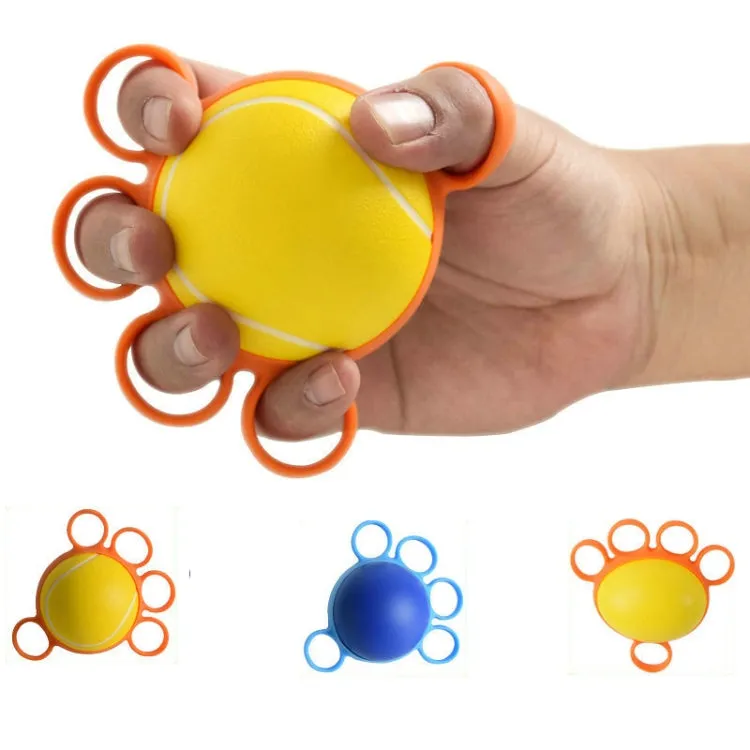 Five-Finger Grip Ball Finger Strength Rehabilitation Training Equipment, Specification: 10 Pound Round (Silicone Sleeve)