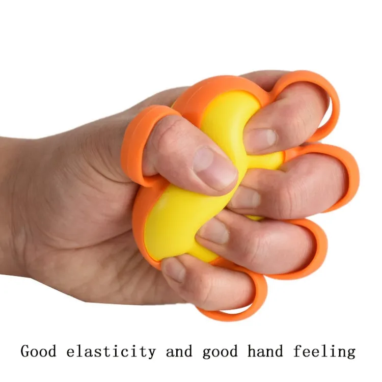 Five-Finger Grip Ball Finger Strength Rehabilitation Training Equipment, Specification: 10 Pound Round (Silicone Sleeve)