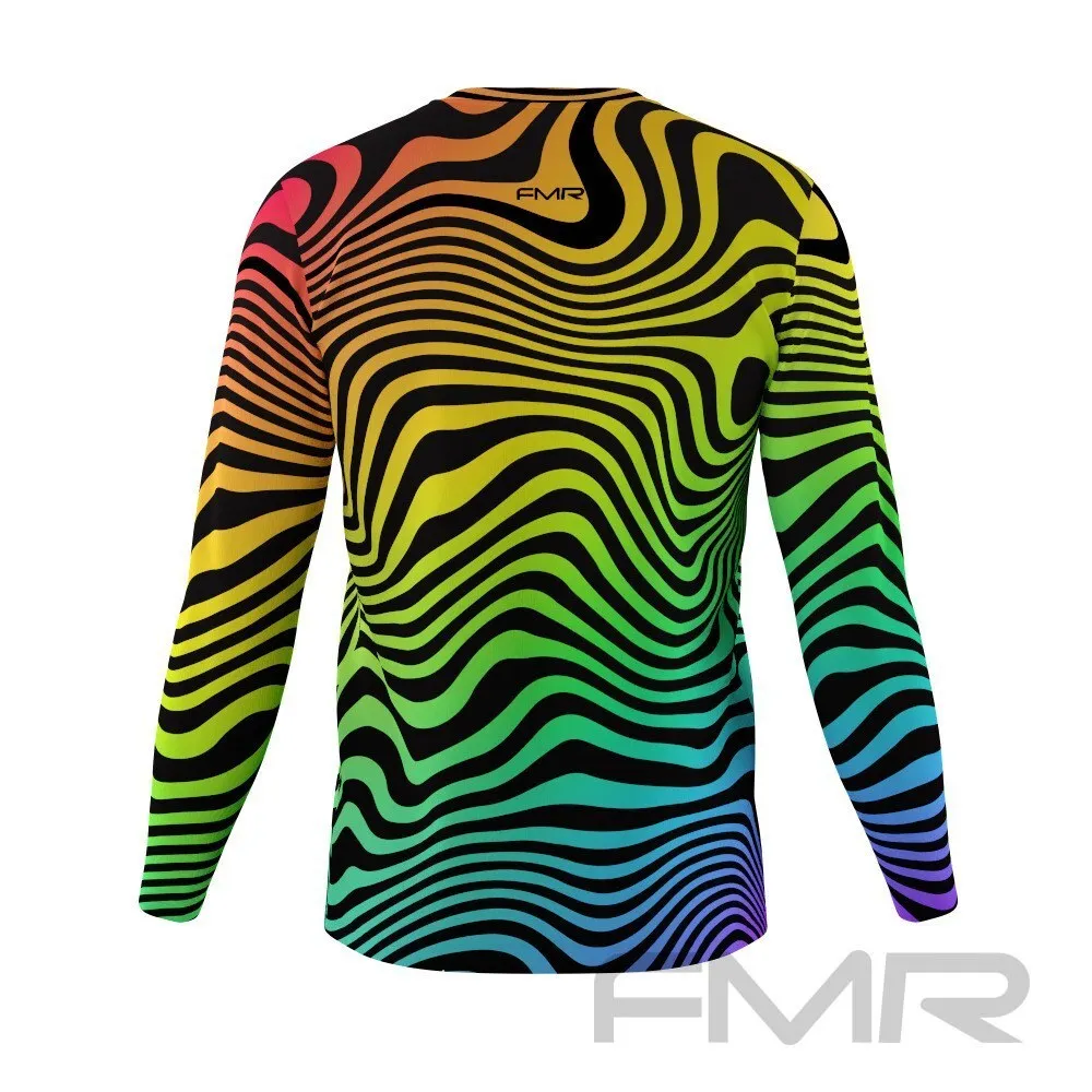 FMR Men's Rainbow Zebra Long Sleeve Shirt