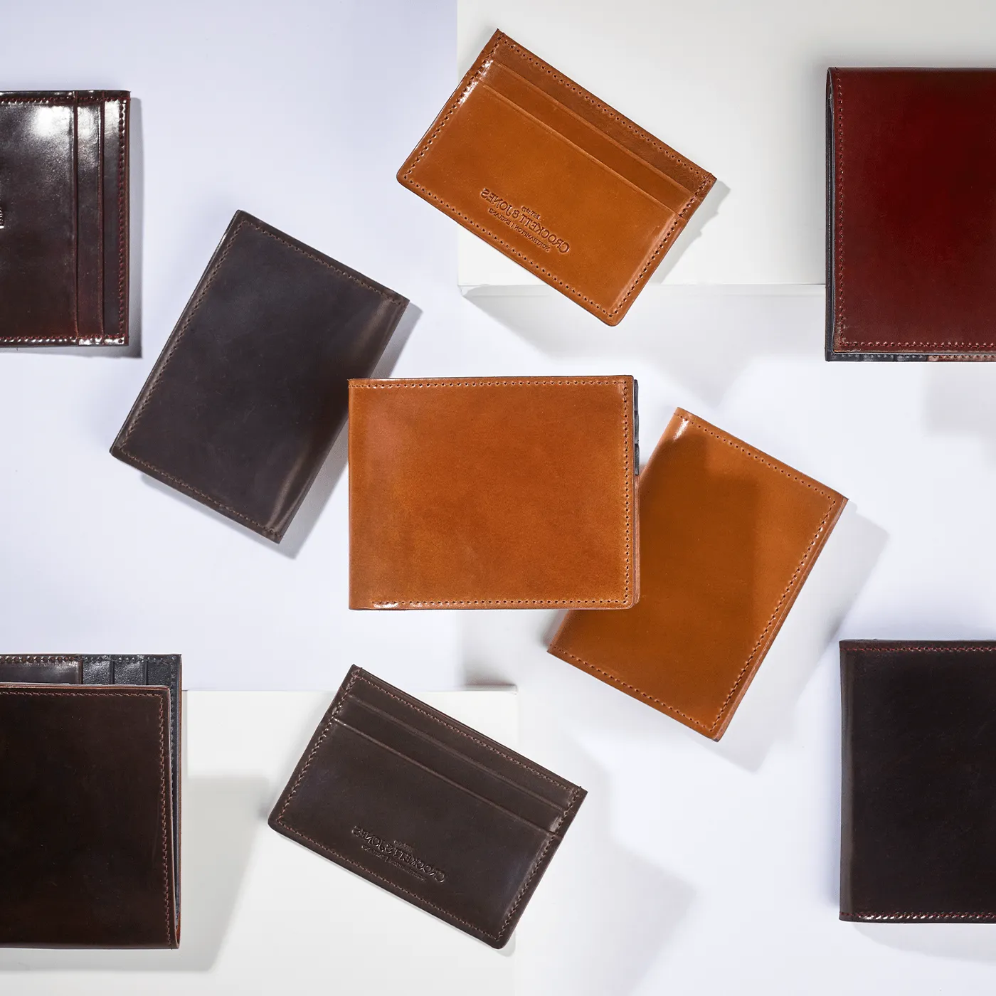 Folded Card Case Dark Brown Cordovan