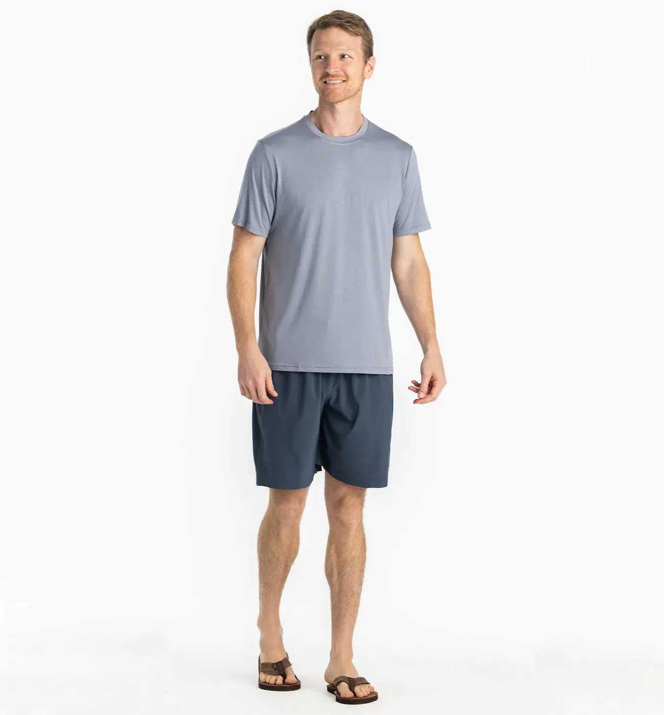 Free Fly Men's Bamboo Motion Tee in Slate