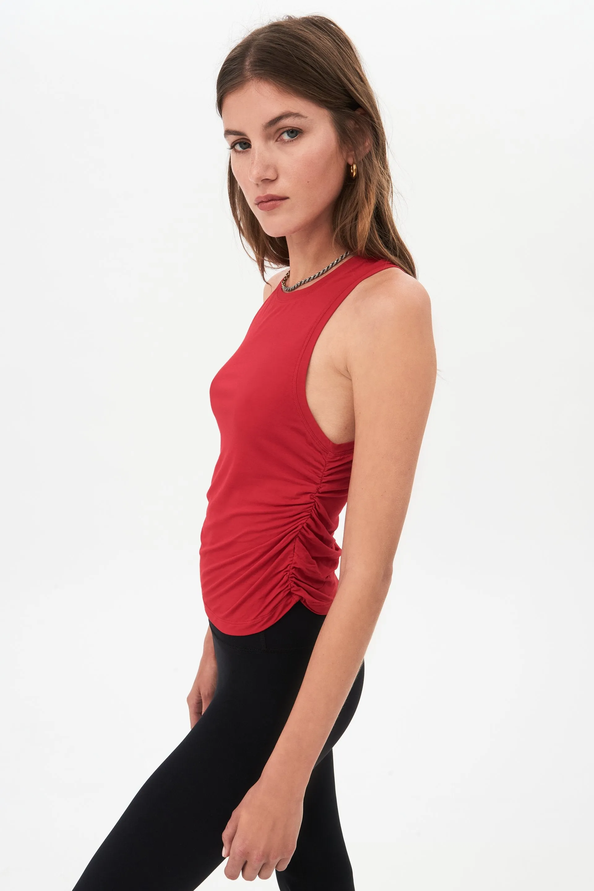 Frida Jersey Tank, Pirate Red