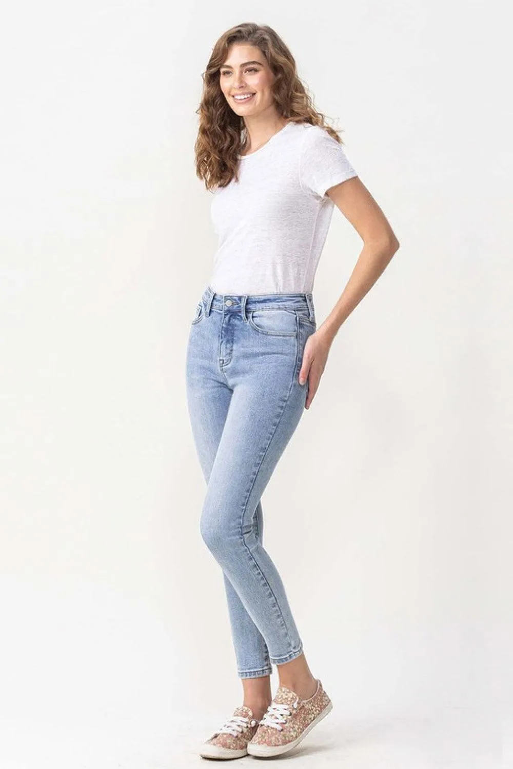 Full Size High Rise Crop Skinny Jeans