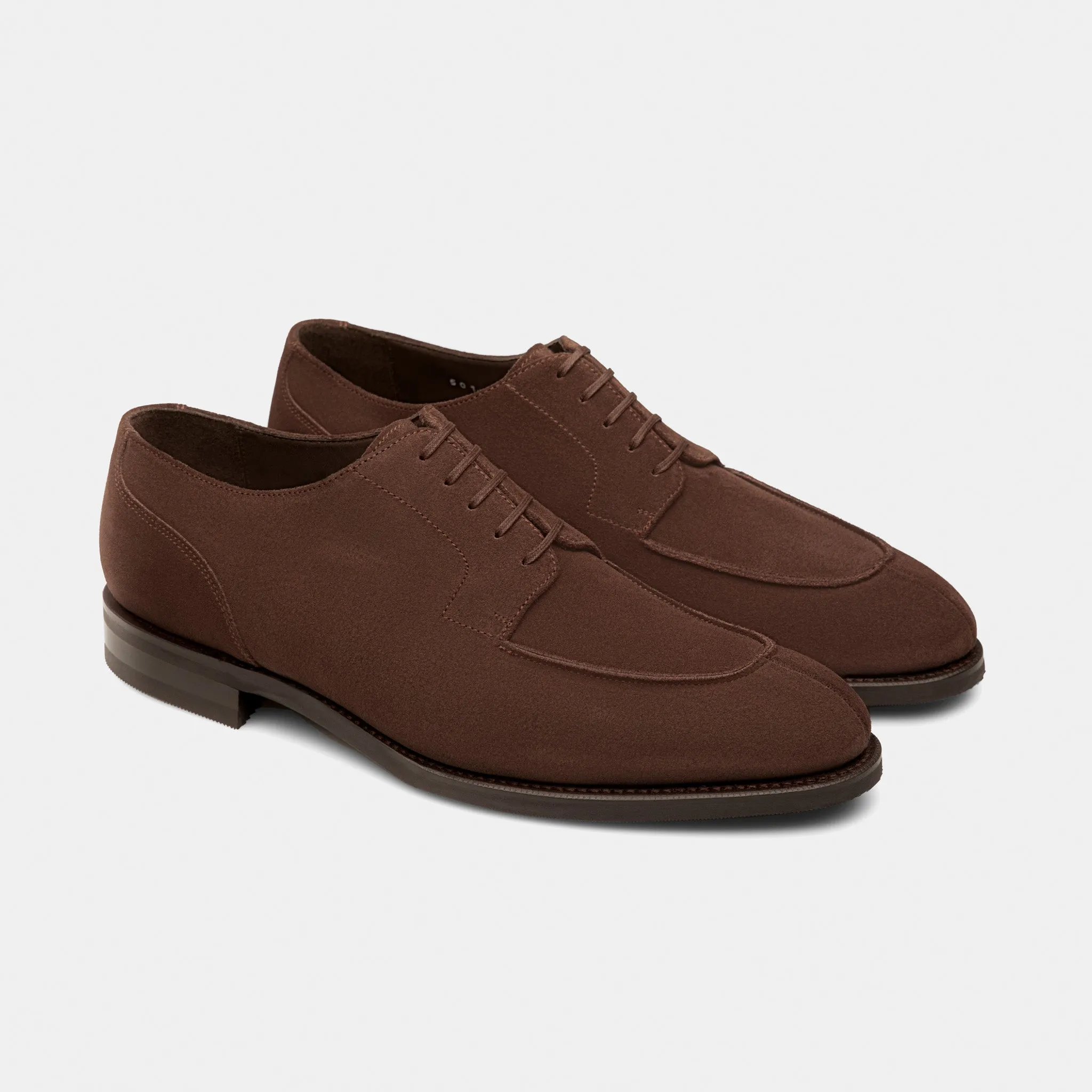 George Split Toe Dark Brown Suede