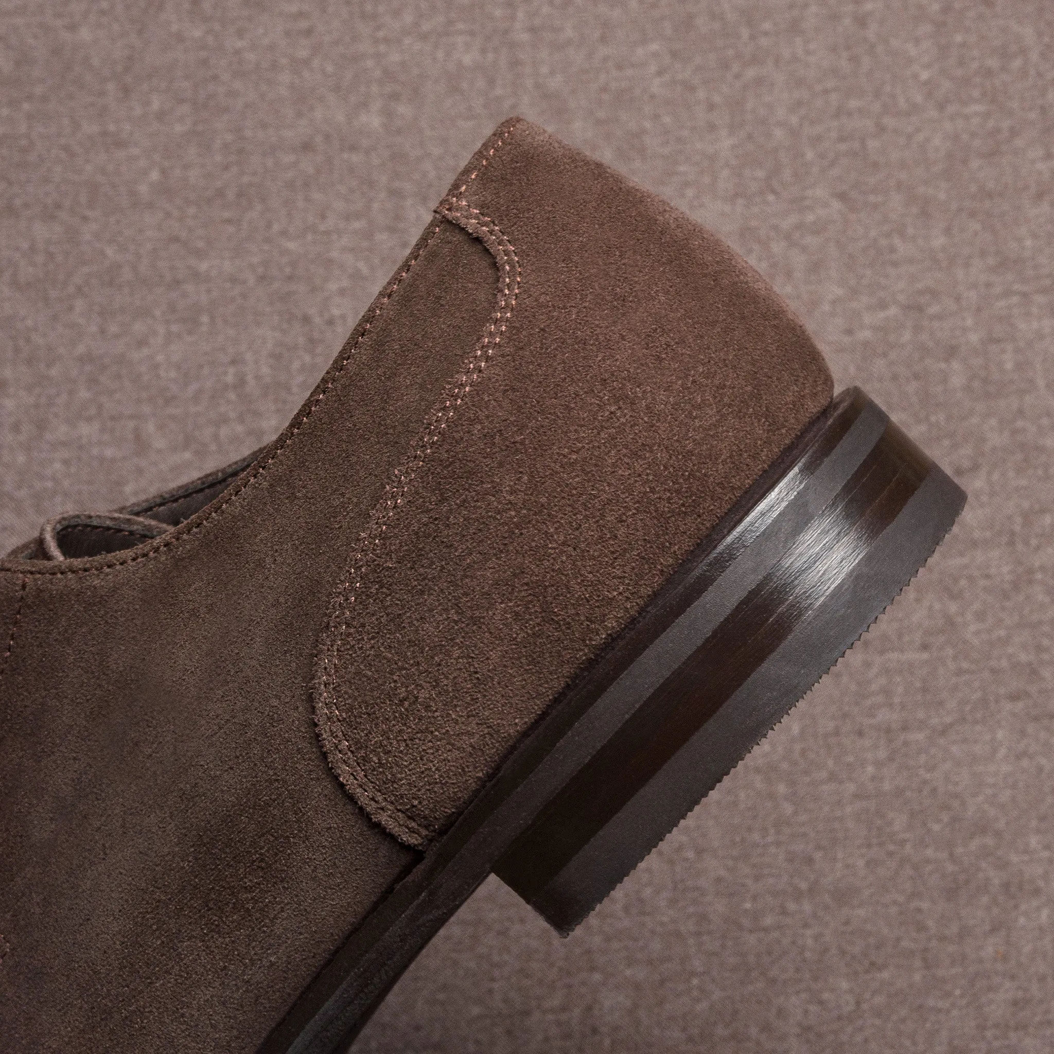 George Split Toe Dark Brown Suede