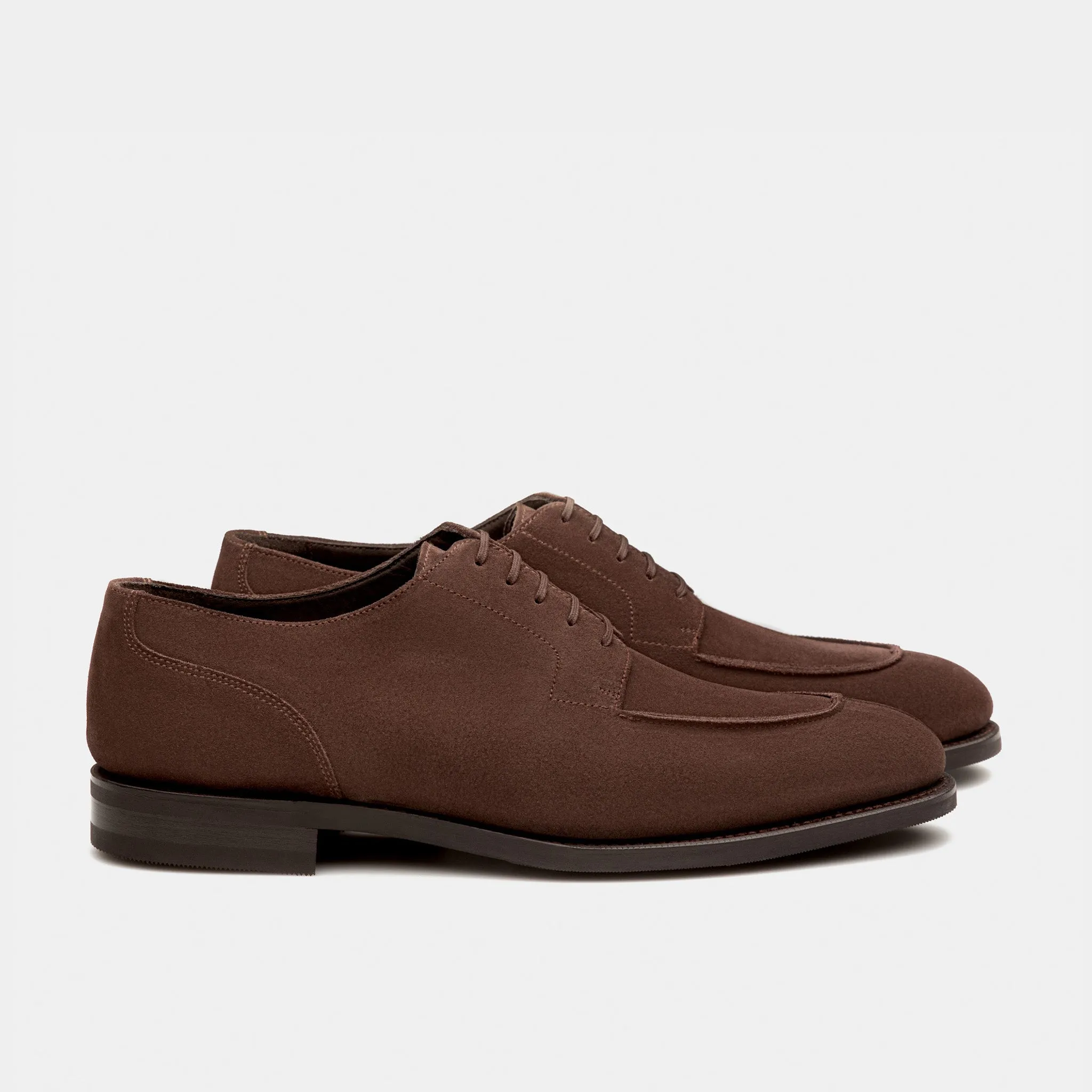 George Split Toe Dark Brown Suede