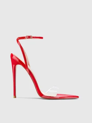 GG Heel Patent & PVC -  Rouge