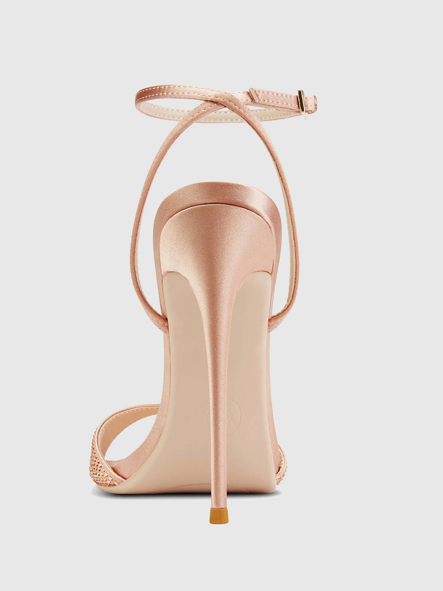 GG Heel Satin - Nude Crystal