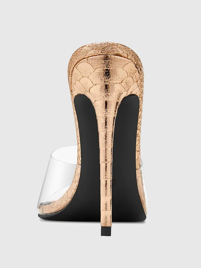 Gianni - Vegan Python Leather - Rose Oro