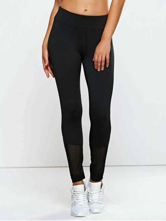 Gorgeous Workout Mesh Panel Skinny Leggings