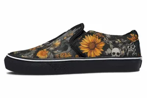 Grim’s Harvest Slipons - Comfortable Vegan Canvas Shoes with Easy Elastic In-Step