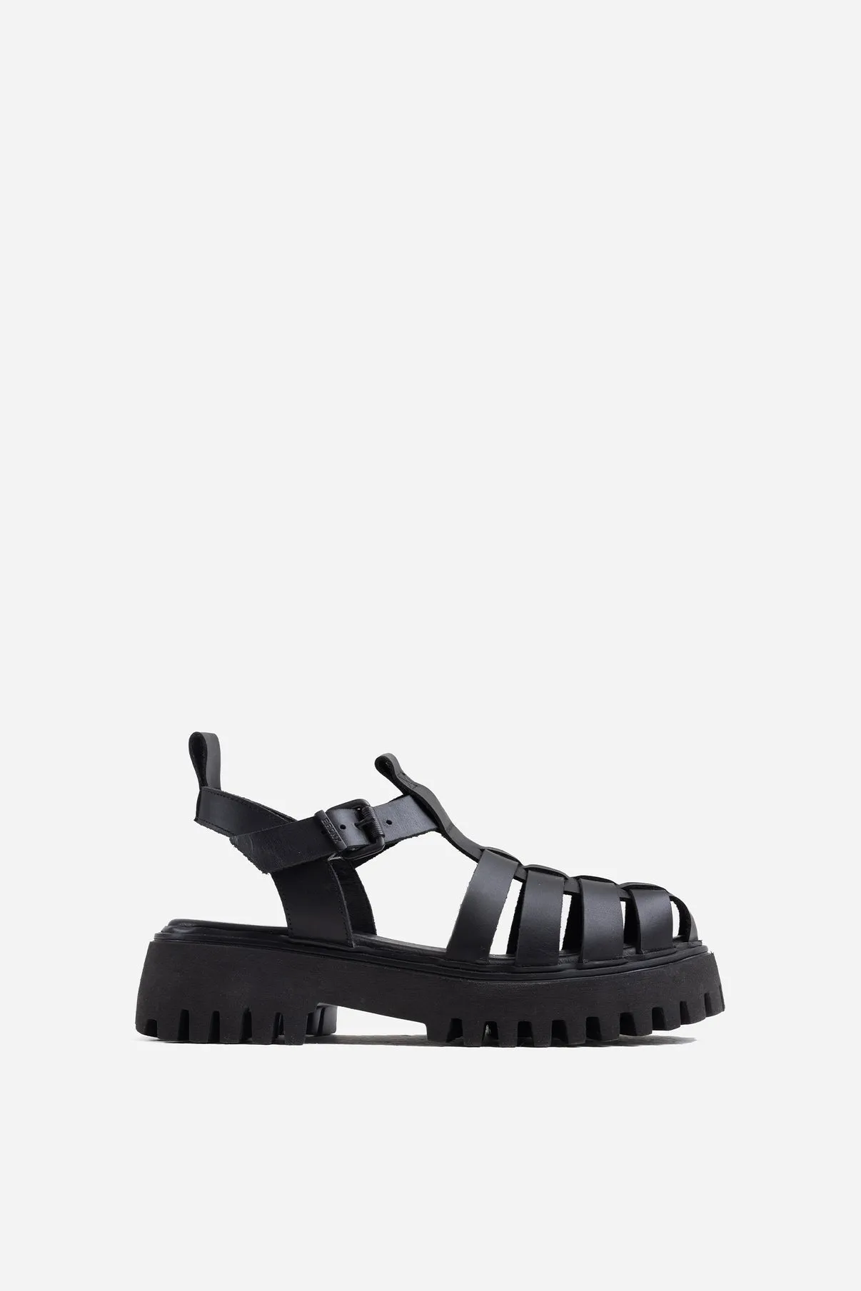 Groovy Black Chunky Sandals