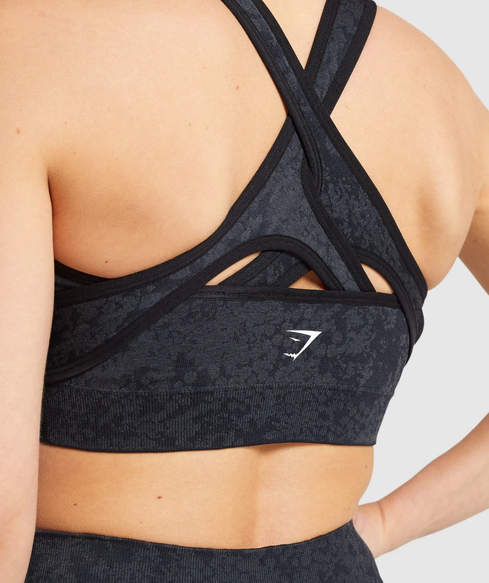 Gymshark Adapt Animal Seamless Sports Bra - Black